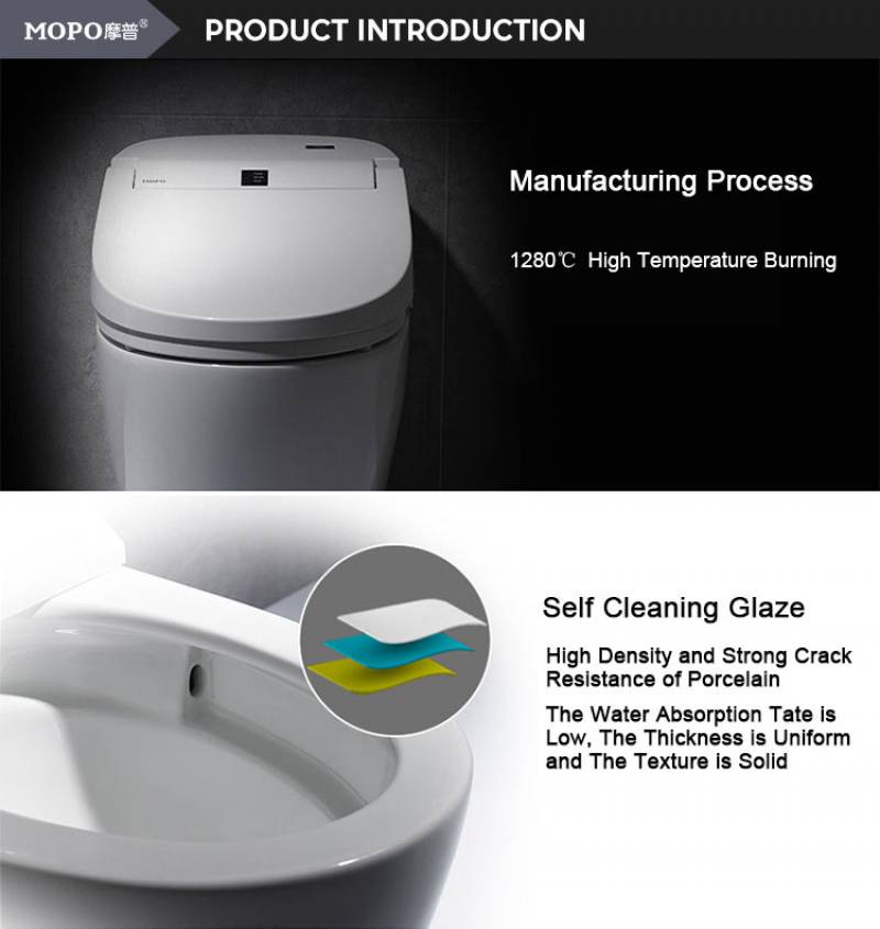 Good Quality Electronic Intelligent Wc Toilet Seat Automatic Smart One Piece Toilet With Remote Control