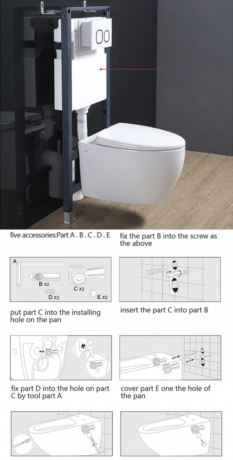 China Supplier Ceramic sanitary ware automatic electric  wall ceramic smart toilets one piece wall hung intelligent toilet