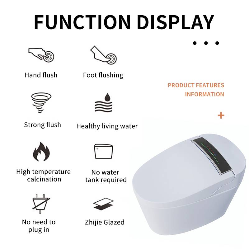 MOPO sanitary wares bathroom ceramic automatic flushing electric one piece tankless intelligent smart toilet