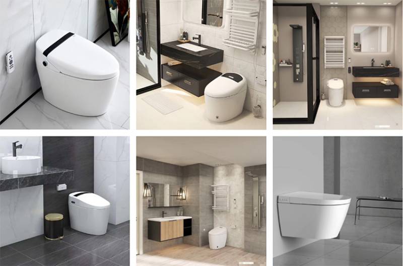 Luxury Modern Bathroom White Ceramic Electric Smart Toilet One Piece Intelligent Toilet