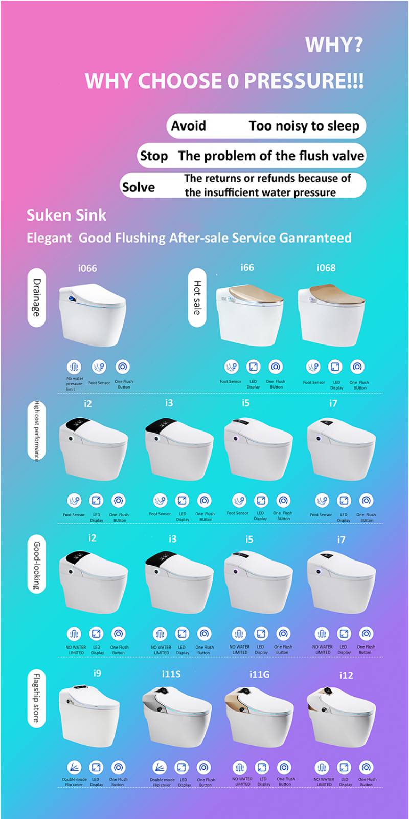 Smart toilet ceramic wc toilet sanitary ware smart bathroom intelligent toilet