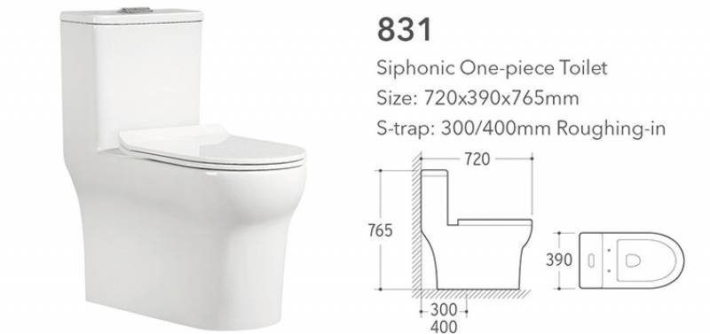 Siphon Flushing Flushing Method and Round Toilet Bowl Shape Ceramic Sanitaryware