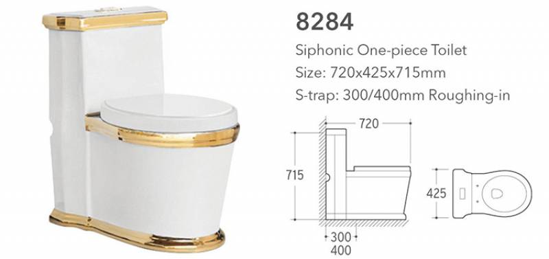 Chinese Sanitary Ware Bathroom Accessories Gold Toilet Sets European Toilet in Gold