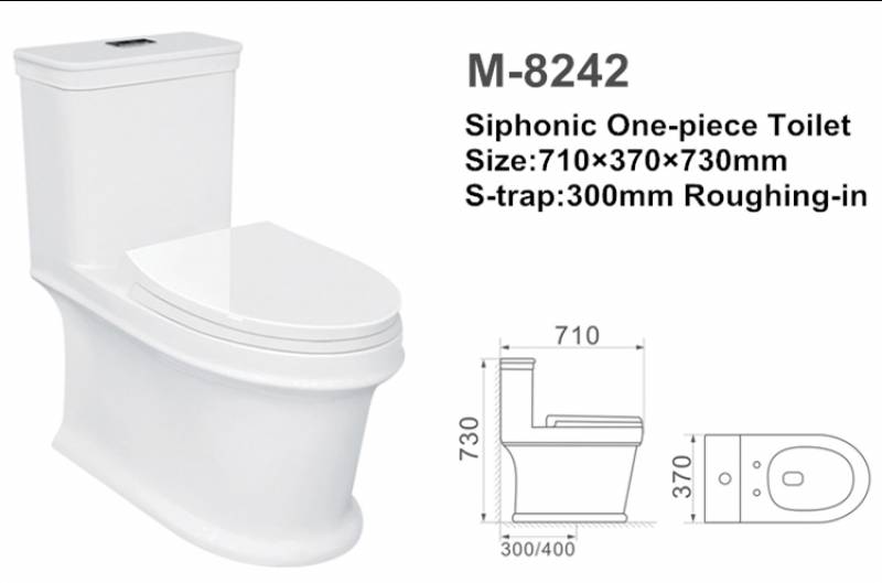 Ceramic siphonic european style one piece toilet