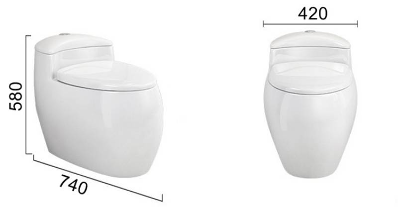 New design bathroom ceramic egg shaped toilet