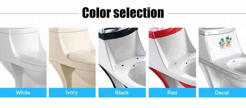 White glazed wash down one piece ceramic toilet commode