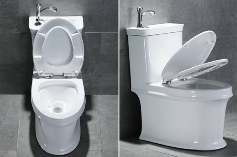 New product siphonic one piece toilet with basin