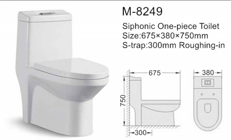 Nepal market ceramic siphon flush toilet