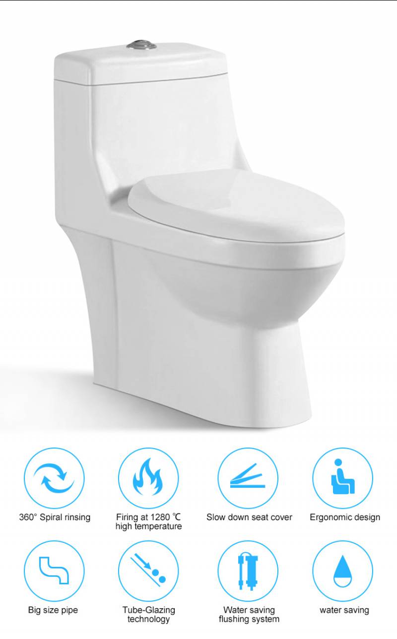 Siphonic bathroom ceramic western style toilet with factory cheap price