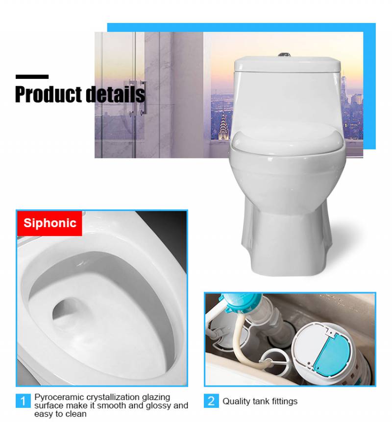 Siphonic bathroom ceramic western style toilet with factory cheap price