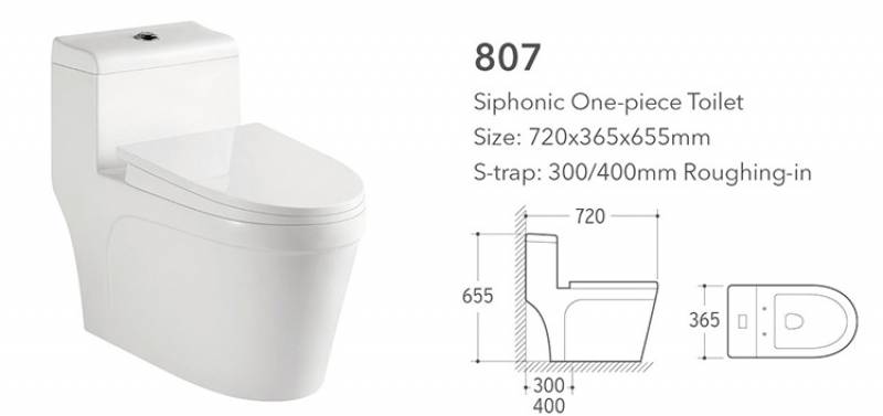 Modern Design Sanitary Ware Bathroom   One-Piece Water Closet Ceramic Toilet