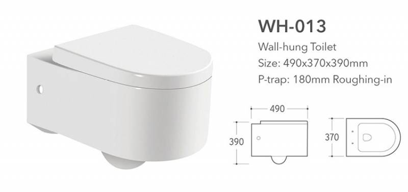 Modern  Sanitary Ware Bathroom  White Color Wall Hung Toilet Wall Mounted Ceramics Toilet