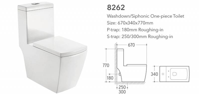 Cheap Price Bathroom Sanitary Ware  White Color  Ceramic Wc One Piece Toilet Bowl