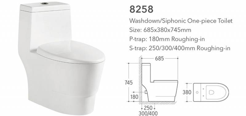 High Quality  Sanitary Ware Bathroom Washdown One Piece Ceramic Toilet