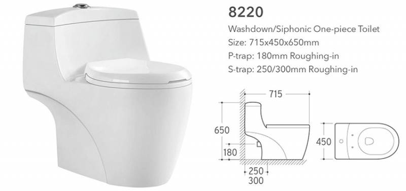 Good Quality  Sanitary Ware Bathroom Easy Cleaning One Piece Toilet