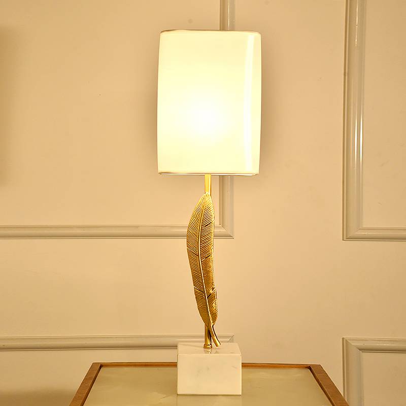 110/220V E26/E27 New design antique brass Marble modern table lamp dining bedroom beside lighting shiny gold finished