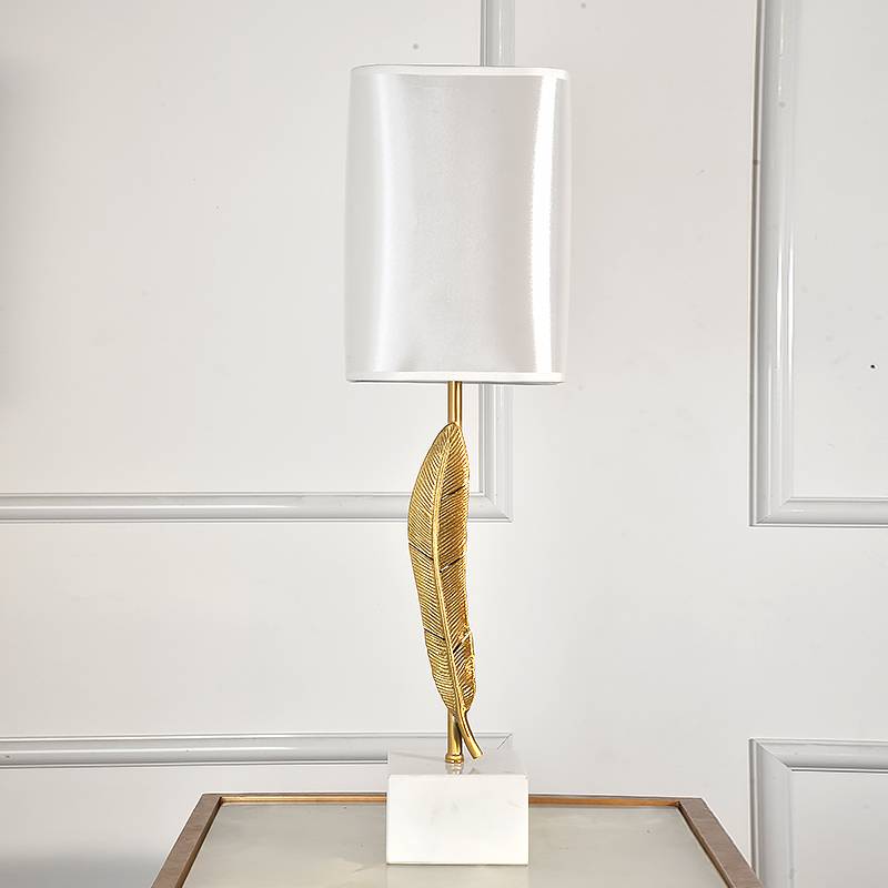 110/220V E26/E27 New design antique brass Marble modern table lamp dining bedroom beside lighting shiny gold finished