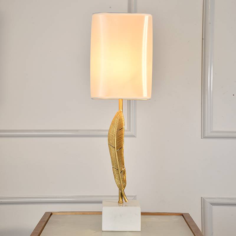 110/220V E26/E27 New design antique brass Marble modern table lamp dining bedroom beside lighting shiny gold finished