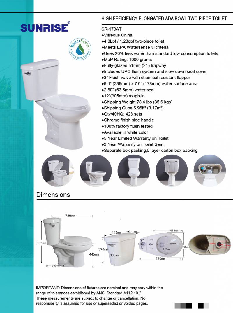 SR-173AT  chinese ceramic wc toilet   brand UPC flush system 008615689156892