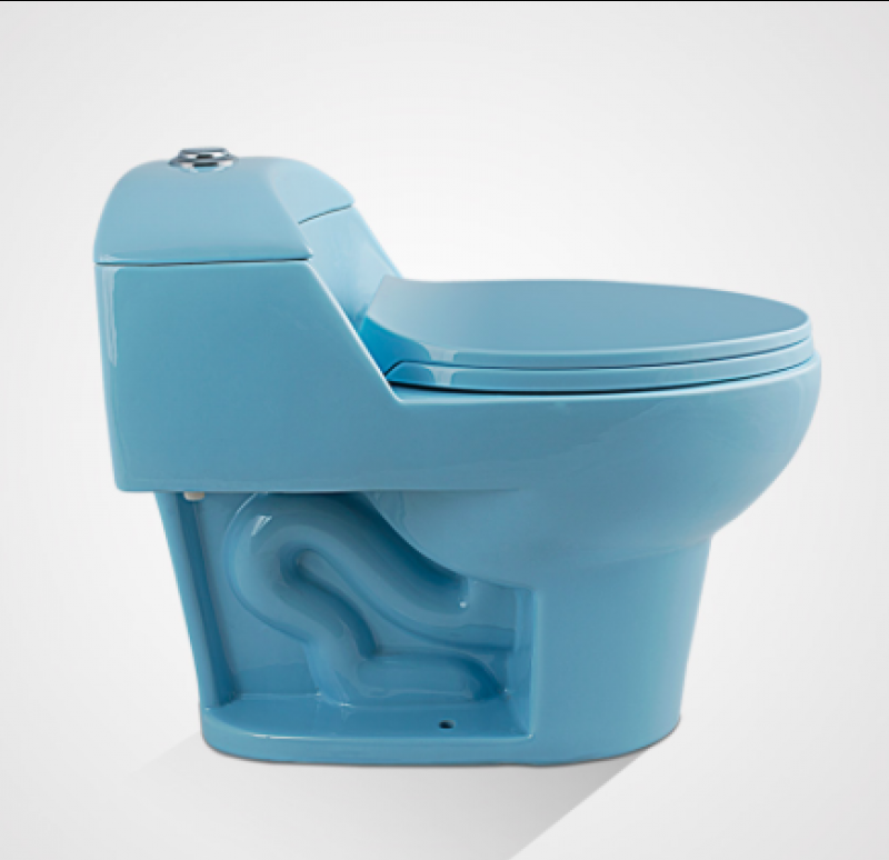 automatic toilet  ceramic WC one Piece S trap chinese wc blue  toilet free test cost 08615689156892