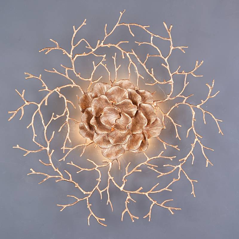 New Design 220V New Art style antique brass  luxury modern wall chandelier lamp rose gold sconce lighting home indoor