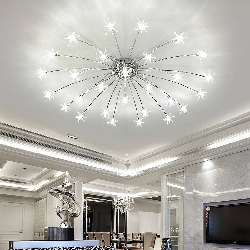 Modern Decoration Warm White Iron Acrylic Home Bedroom Living Room Simple Led Ceiling Light