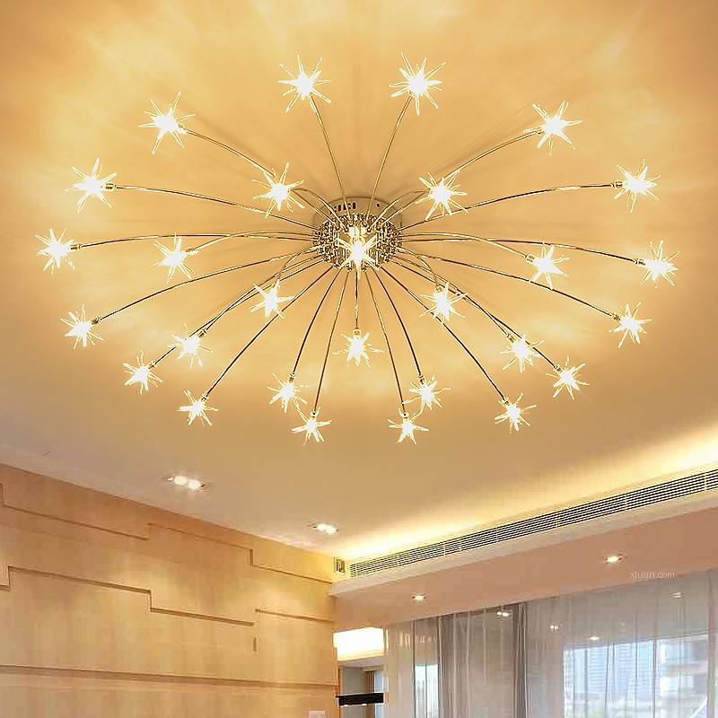 Modern Decoration Warm White Iron Acrylic Home Bedroom Living Room Simple Led Ceiling Light