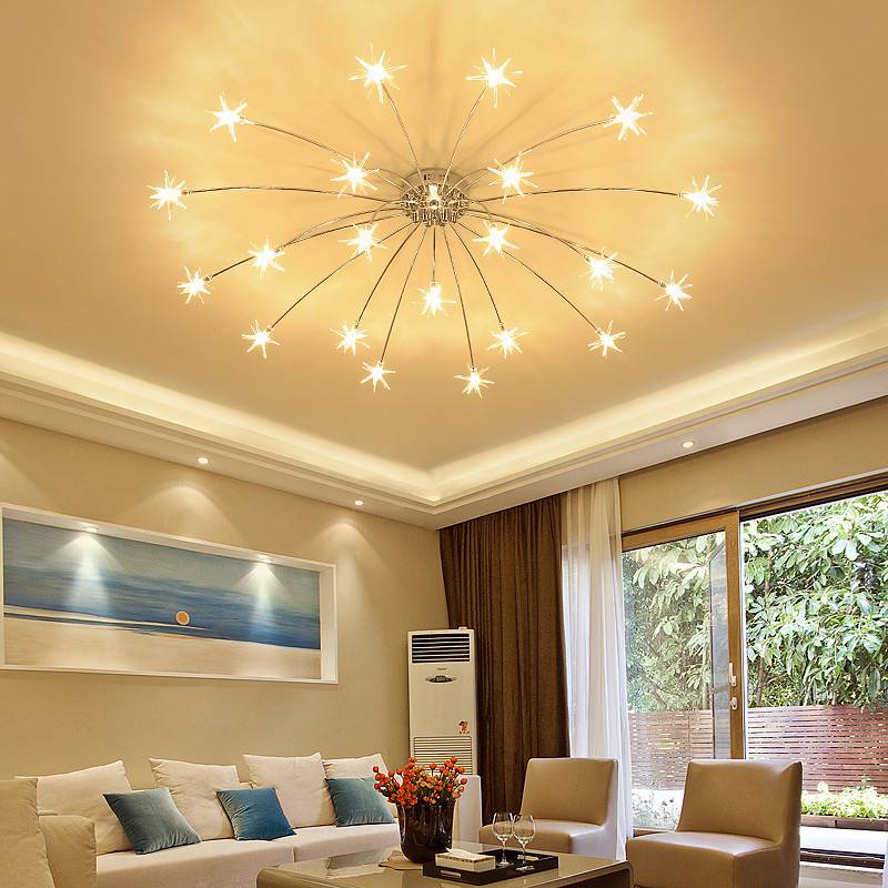 Modern Decoration Warm White Iron Acrylic Home Bedroom Living Room Simple Led Ceiling Light