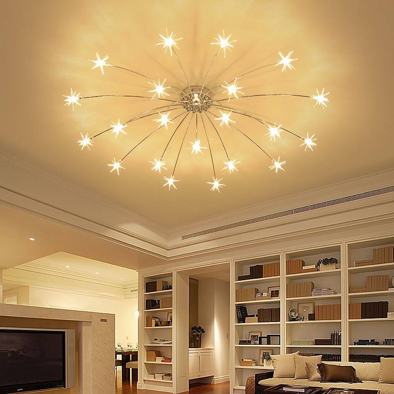 Modern Decoration Warm White Iron Acrylic Home Bedroom Living Room Simple Led Ceiling Light