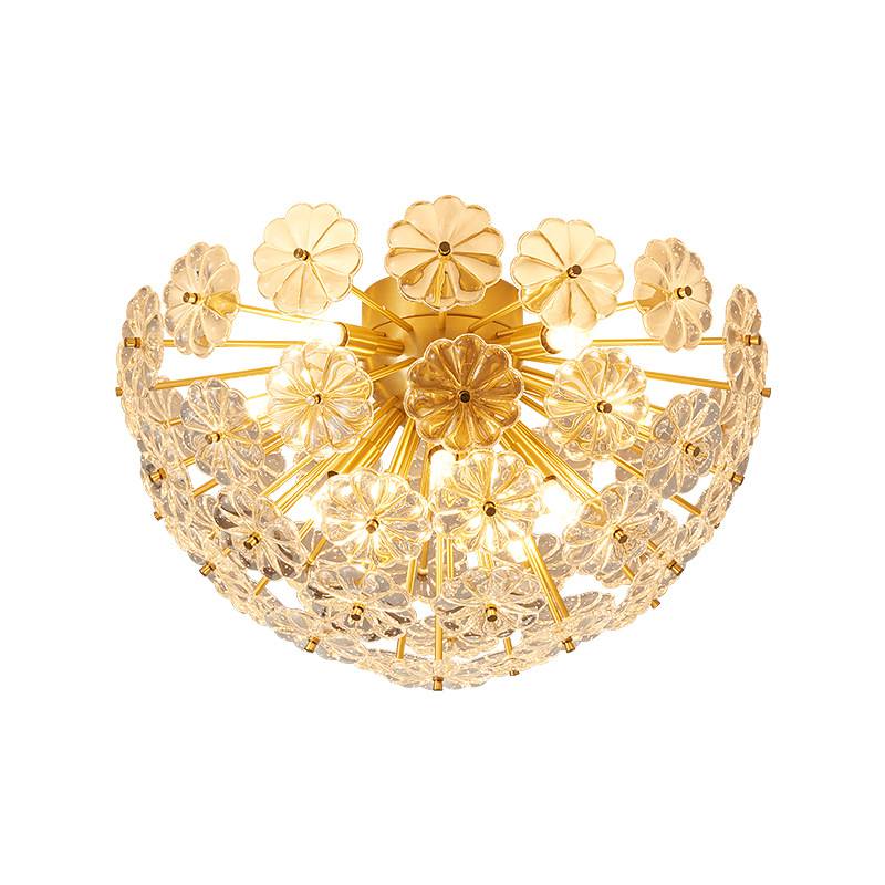 Seable Bedroom nordic led ceiling lamp pendant glass balls golden hanging pendant lamp