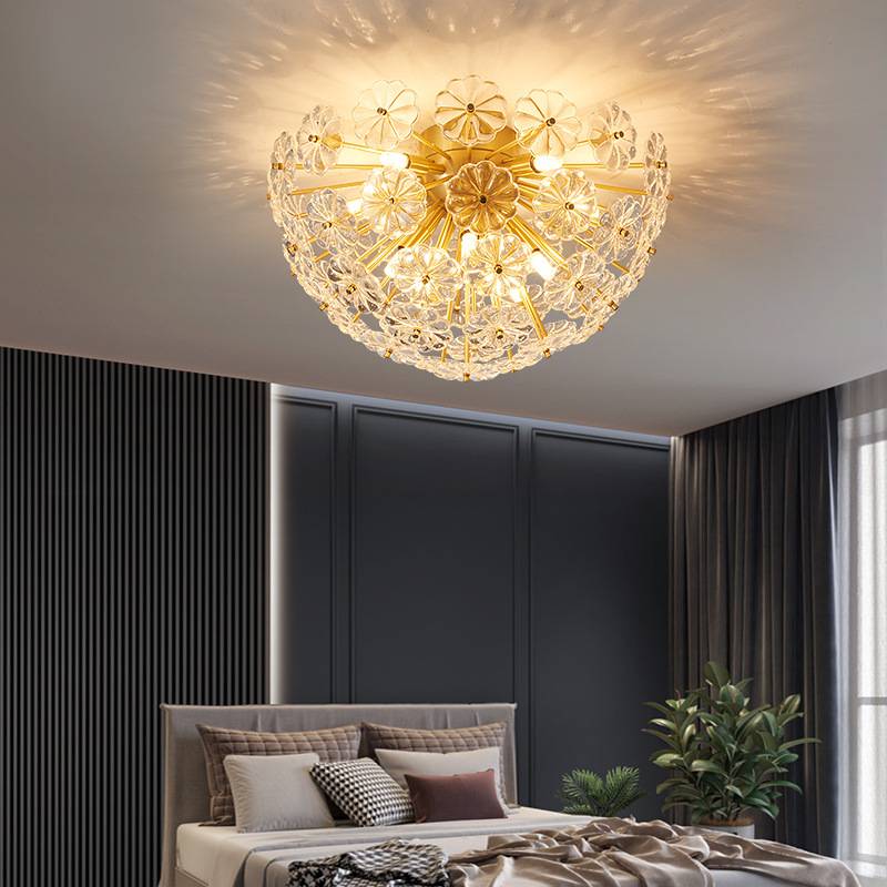 Seable Bedroom nordic led ceiling lamp pendant glass balls golden hanging pendant lamp