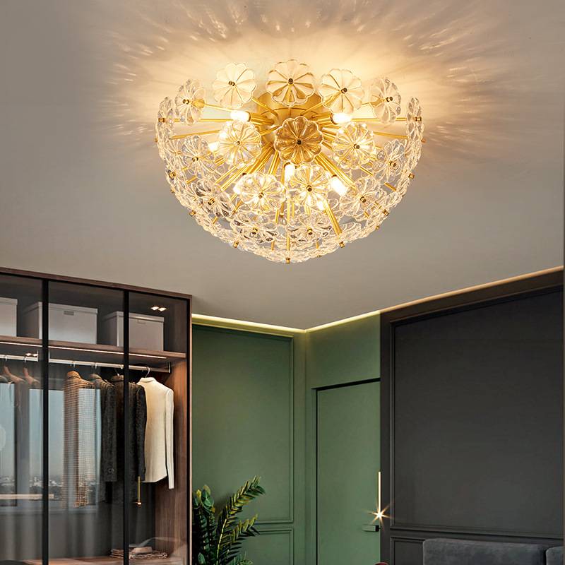 Seable Bedroom nordic led ceiling lamp pendant glass balls golden hanging pendant lamp