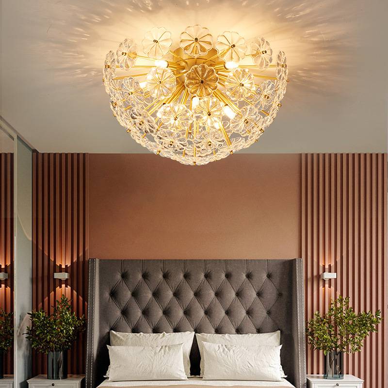 Seable Bedroom nordic led ceiling lamp pendant glass balls golden hanging pendant lamp