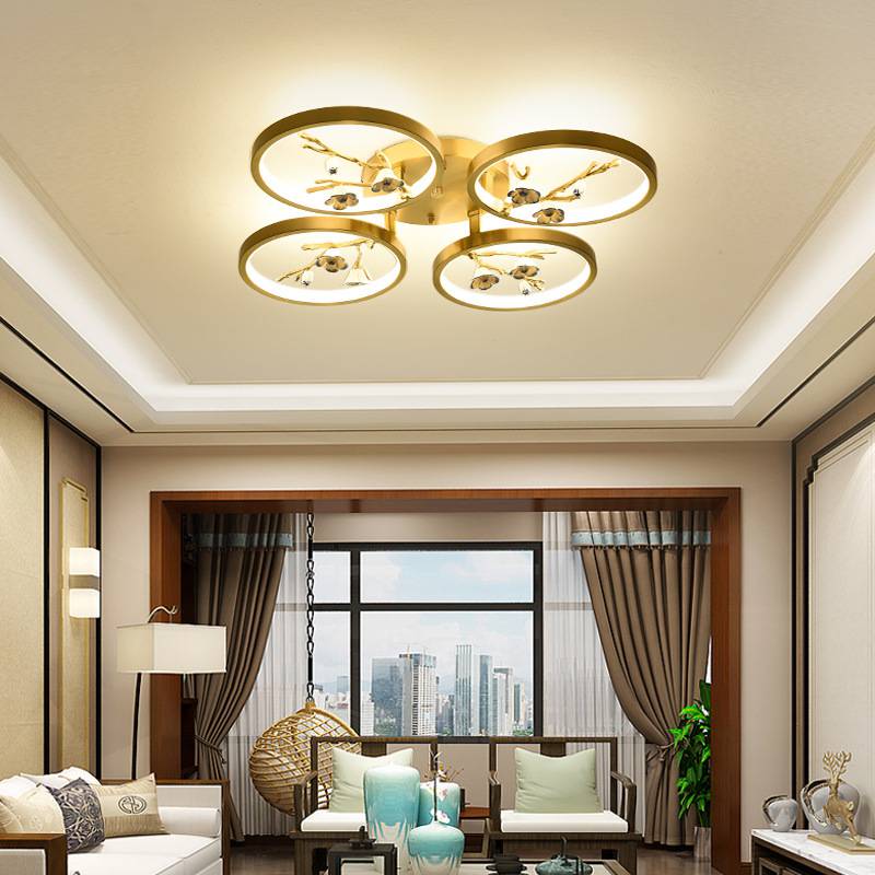 High Power 5 9 Heads Remote Control Dimmable Butterfly Acrylic Flower Bedroom 100w Smart Led Ceiling Light / Ceiling Lights