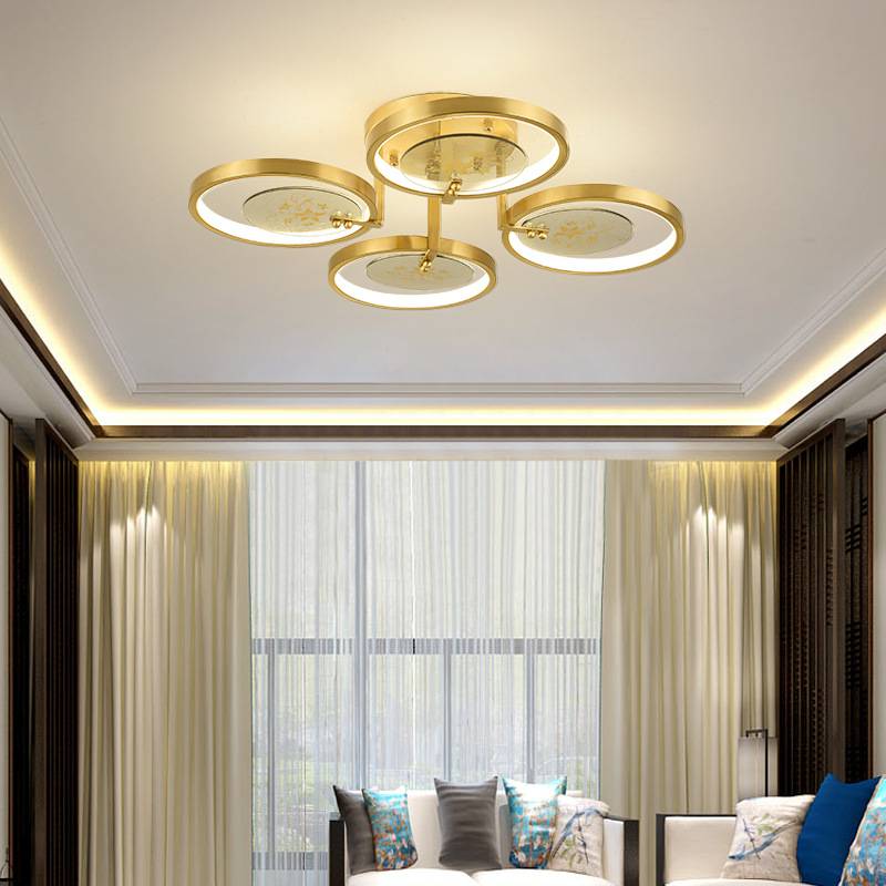 High Power 5 9 Heads Remote Control Dimmable Butterfly Acrylic Flower Bedroom 100w Smart Led Ceiling Light / Ceiling Lights