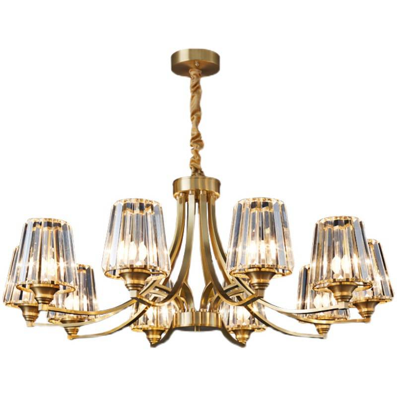 Modern gold long stair hanging spiral cristal beaded pendant lamp chandelier ETL60441