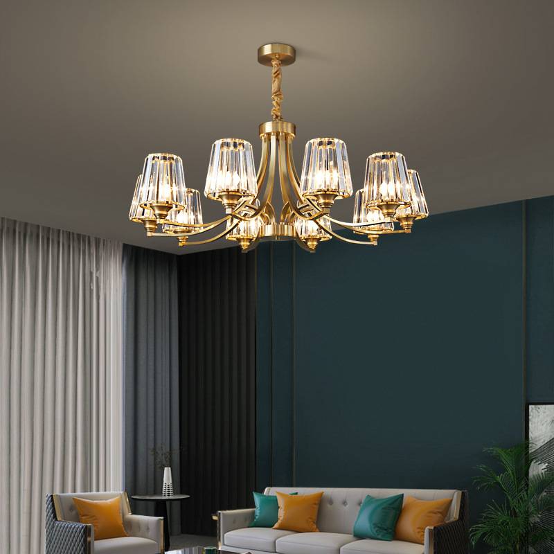 Modern gold long stair hanging spiral cristal beaded pendant lamp chandelier ETL60441