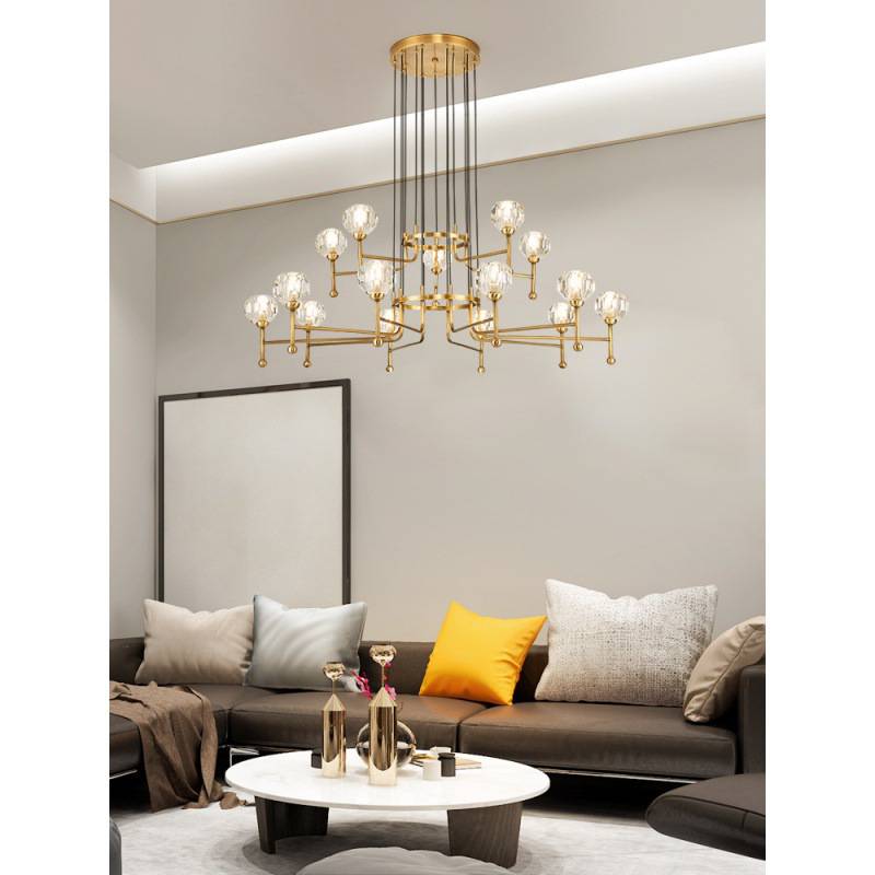 Modern decorative lamp product combination chandelier round ring lighting crystal crystal chandelier