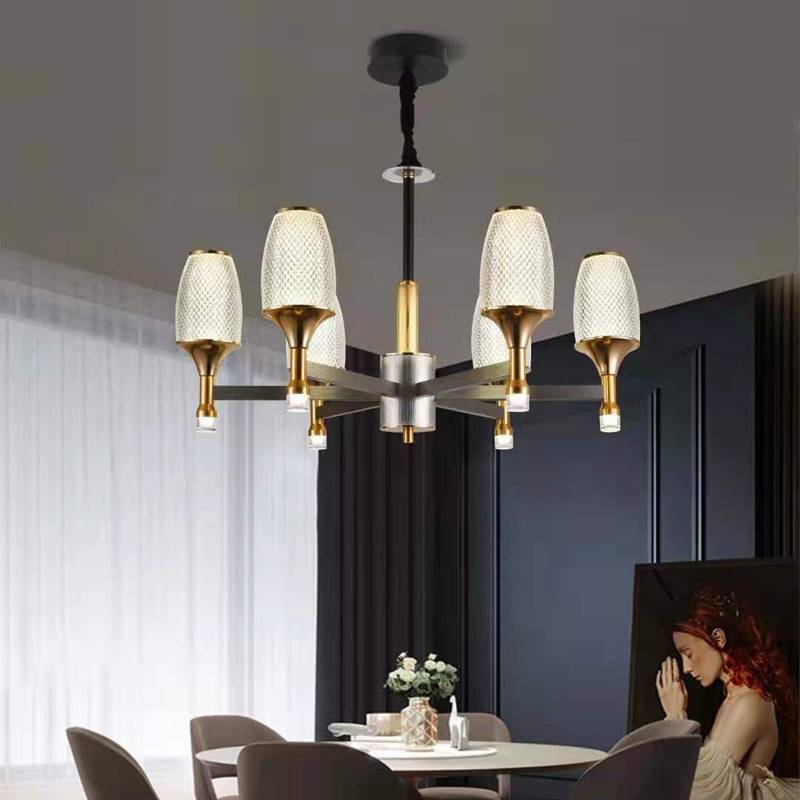 Modern Personality Combination Large Ring LED Chandelier Circle Creative Chandelier For Hotel