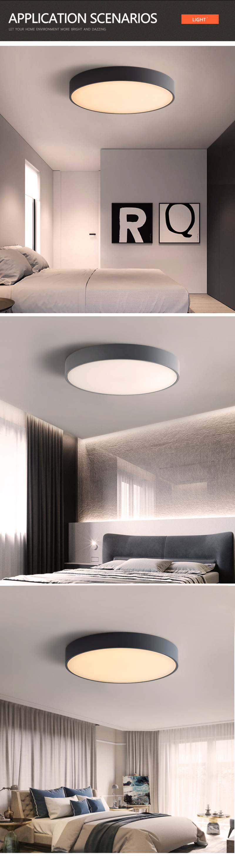 Factory Price Decorative Corridor Living Room 12Watt Round LED Ceiling Lamps