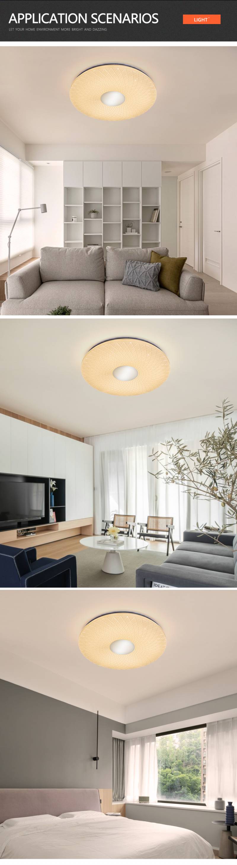 High Quality Indoor Decoration Corridor Office 24Watt 36Watt Round LED Ceiling Lamp