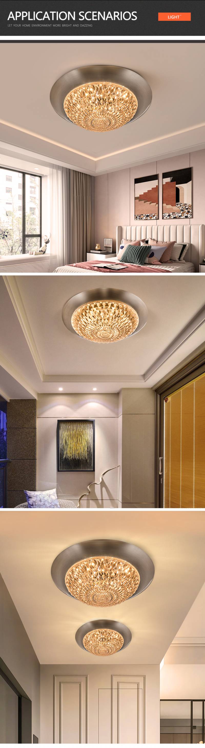 Good Quality Kitchen Corridor Decoration Acrylic Plastic Modern LED Ceiling Light