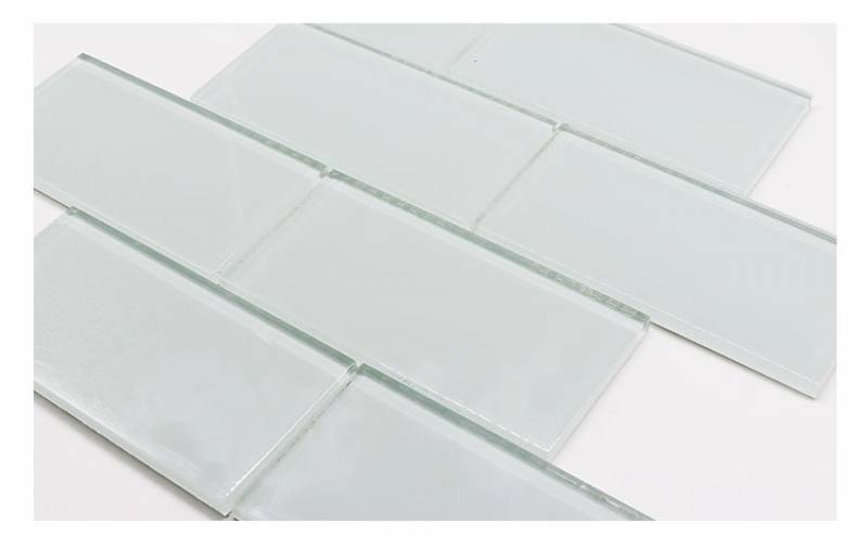 Interior Bathroom Kitchen Wall Glazed Glossy Glass Mosaic Tile 30*30cm