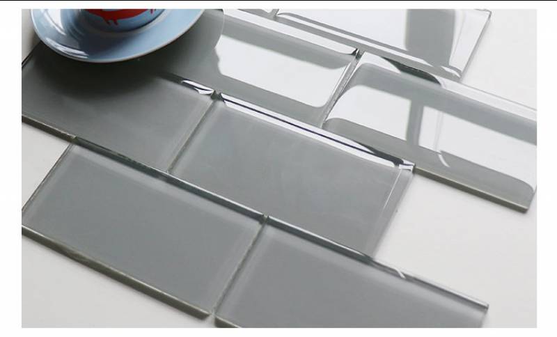 Interior Bathroom Kitchen Wall Glazed Glossy Glass Mosaic Tile 30*30cm