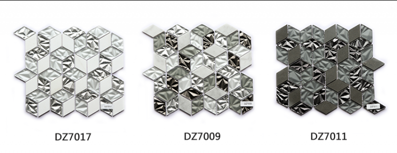 Mosaic Tile Washroom Hexagon Shape Glossy Glass 300x300mm Living Room Square European Parquet More Than 5 Years