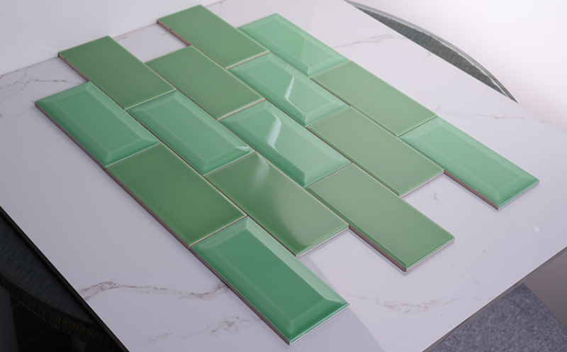 Dark Green 75x150mm Subway Tile Standard Square Ceramic Wall Tile Sizes