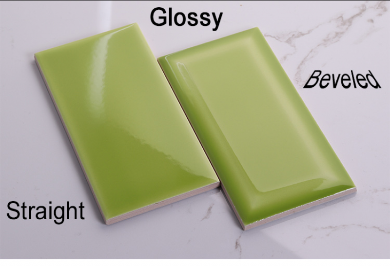 Apple Glossy Flat Subway Tile Green 3x6inch 7.5x15cm Glazed Tiles Ceramic Tiles Rustic Tiles Interior Tiles JLA Ceramics 7-8.5mm