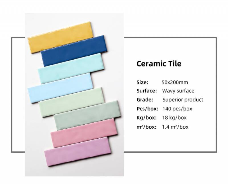 Turquoise Color 50*200 Home Decoration Bathroom Wall Tile