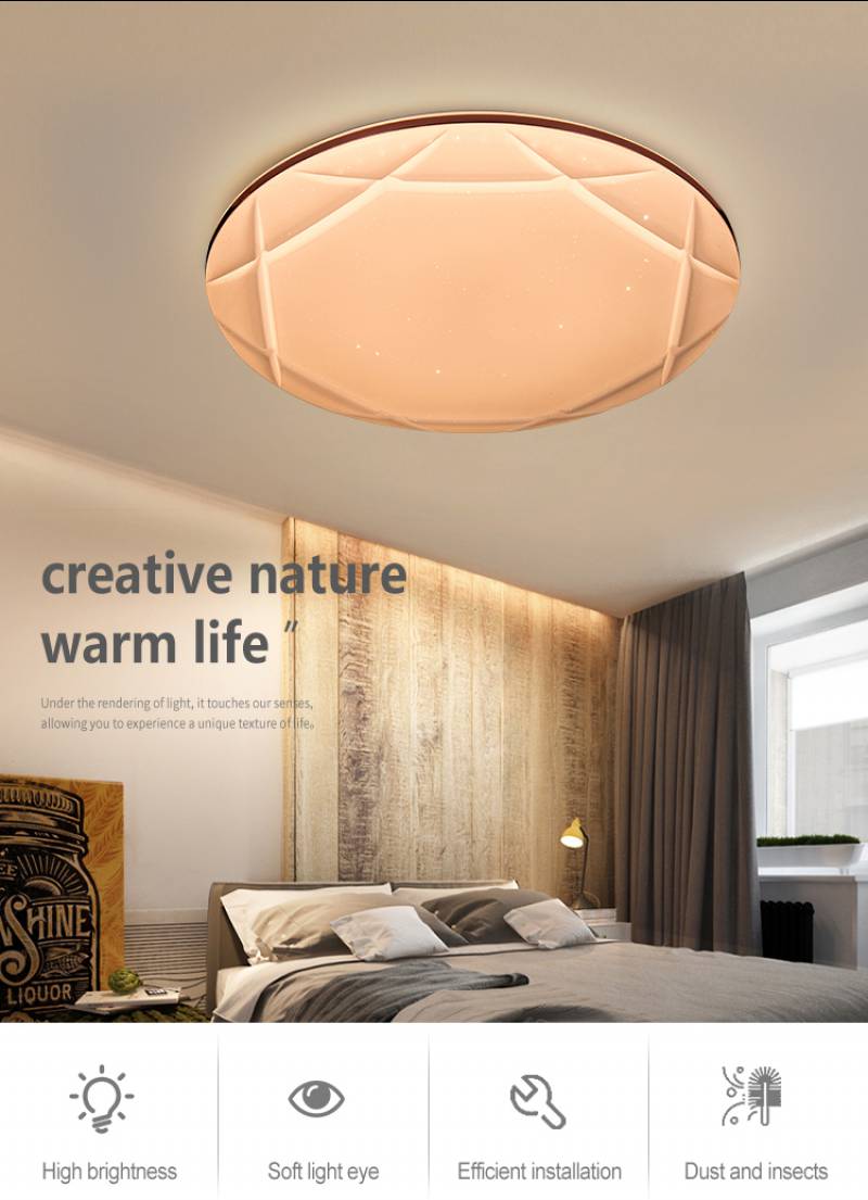 New Model Kitchen Corridor Decoration Acrylic Shade Iron Base LED Ceiling Light