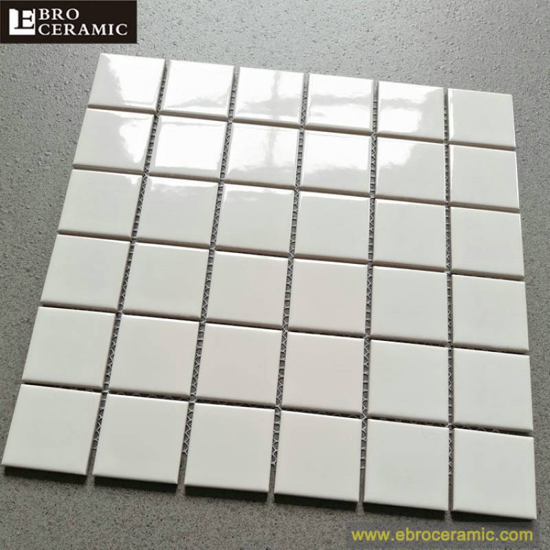 Foshan ebro black glossy glazed swimming pool tiles mosaic backsplash tiles